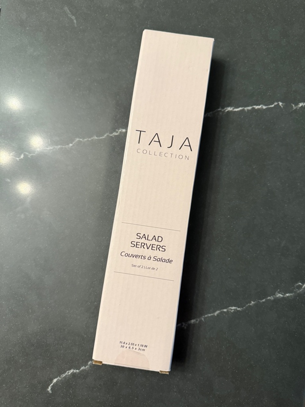 Taja Collection Gold Salad Servers Set of 2 Stainless Steel NEW IN BOX